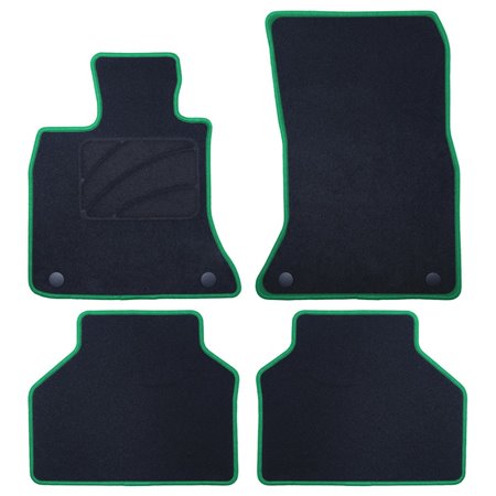 ALFOMBRA A MEDIDA BMW F07 SERIE 5 GT (2009-2017) 5PZ RIBETE VERDE