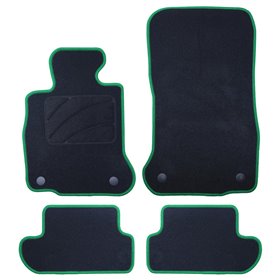 ALFOMBRA A MEDIDA BMW F13 SERIE 6 COUPE (2011-2019) 5PZ RIBETE VERDE