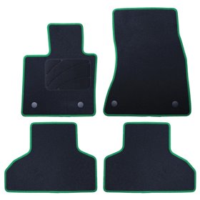 ALFOMBRA A MEDIDA BMW F15 X5 (2013-2018) 5PZ RIBETE VERDE