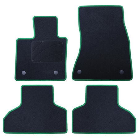 ALFOMBRA A MEDIDA BMW F15 X5 (2013-2018) 5PZ RIBETE VERDE