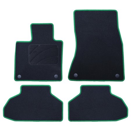 ALFOMBRA A MEDIDA BMW F16 X6 (2014-2019) 5PZ RIBETE VERDE