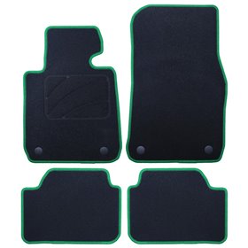 ALFOMBRA A MEDIDA BMW F20 SERIE 1 5 PUERTAS (2012-PRESENTE) 5PZ RIBETE VERDE