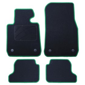 ALFOMBRA A MEDIDA BMW F23 SERIE 2 CABRIO (2014-2019) 5PZ RIBETE VERDE
