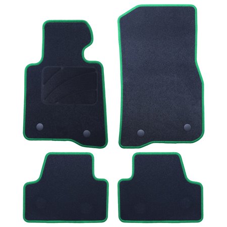 ALFOMBRA A MEDIDA BMW F33 SERIE 4 CABRIO (2014-2019) 5PZ RIBETE VERDE