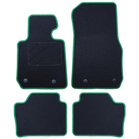 ALFOMBRA A MEDIDA BMW F36 SERIE 4 GRAN COUPE (2014-PRESENTE) 5PZ RIBETE VERDE