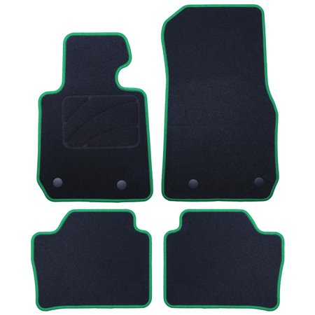 ALFOMBRA A MEDIDA BMW F36 SERIE 4 GRAN COUPE (2014-PRESENTE) 5PZ RIBETE VERDE