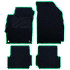 ALFOMBRA A MEDIDA CHEVROLET AVEO (2011-2015) 5PZ RIBETE VERDE