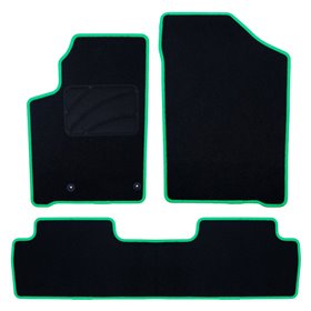 ALFOMBRA A MEDIDA CITROEN BERLINGO (1996-2008) 5PZ RIBETE VERDE