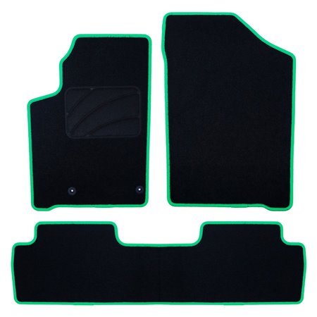 ALFOMBRA A MEDIDA CITROEN BERLINGO (1996-2008) 5PZ RIBETE VERDE