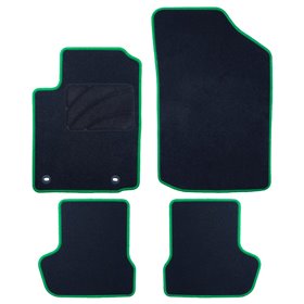 ALFOMBRA A MEDIDA CITROEN C2 (2003-2009) 5PZ RIBETE VERDE