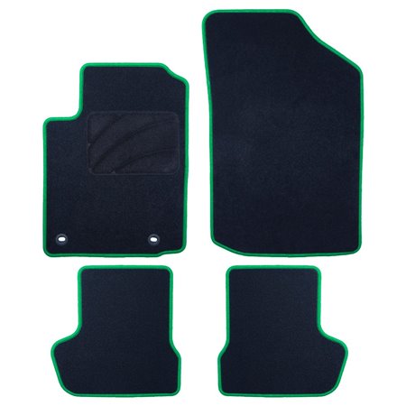 ALFOMBRA A MEDIDA CITROEN C2 (2003-2009) 5PZ RIBETE VERDE