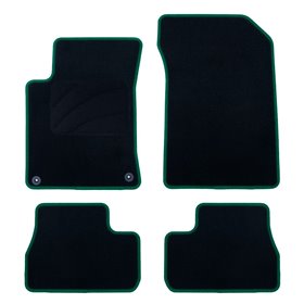 ALFOMBRA A MEDIDA CITROEN C3 (2009-2016) 5PZ RIBETE VERDE