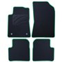 ALFOMBRA A MEDIDA CITROEN C3 (2016-PRESENTE) 5PZ RIBETE VERDE