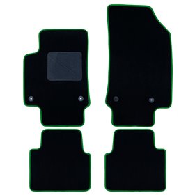 ALFOMBRA A MEDIDA CITROEN C3 AIRCROSS (2017-PRESENTE) 5PZ RIBETE VERDE