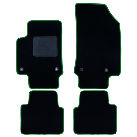 ALFOMBRA A MEDIDA CITROEN C3 AIRCROSS (2017-PRESENTE) 5PZ RIBETE VERDE
