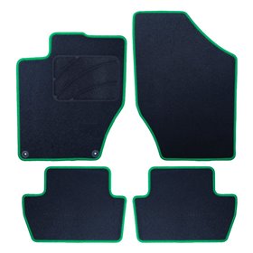 ALFOMBRA A MEDIDA CITROEN DS4 (2010-PRESENTE) 5PZ RIBETE VERDE