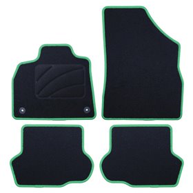 ALFOMBRA A MEDIDA CITROEN DS5 (2012-2018) 5PZ RIBETE VERDE