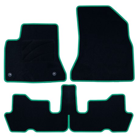 ALFOMBRA A MEDIDA CITROEN GRAND C4 PICASSO (2006-2013) 7PZ C/P RIBETE VERDE