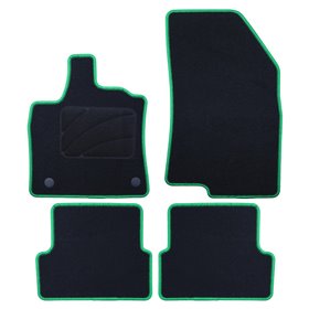 ALFOMBRA A MEDIDA DACIA SANDERO STEPWAY (DESDE 2021) 5PZ RIBETE VERDE