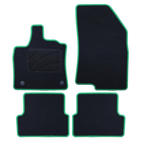ALFOMBRA A MEDIDA DACIA SANDERO STEPWAY (DESDE 2021) 5PZ RIBETE VERDE
