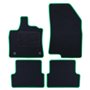 ALFOMBRA A MEDIDA DACIA SANDERO STEPWAY (DESDE 2021) 5PZ RIBETE VERDE