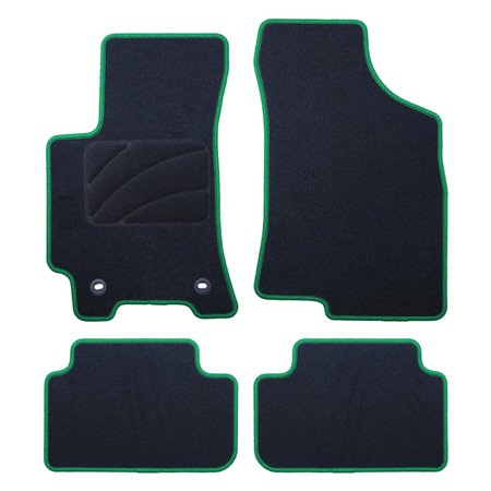 ALFOMBRA A MEDIDA DAEWOO LANOS (1997-2002) 5PZ RIBETE VERDE