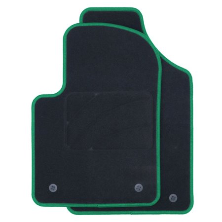 ALFOMBRA A MEDIDA FIAT 500 (2008-2020) 5PZ RIBETE VERDE