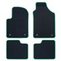 ALFOMBRA A MEDIDA FIAT 500 (2008-2020) 5PZ RIBETE VERDE