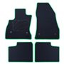 ALFOMBRA A MEDIDA FIAT 500L (2012-2017) 5PZ RIBETE VERDE