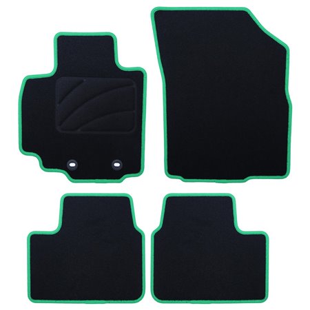 ALFOMBRA A MEDIDA FIAT SEDICI (2006-2014) 5PZ RIBETE VERDE