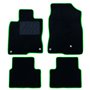 ALFOMBRA A MEDIDA HONDA CIVIC X (2017-PRESENTE) 5PZ RIBETE VERDE