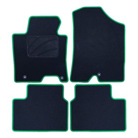 ALFOMBRA A MEDIDA HYUNDAI I30 (2007-2012) 5PZ RIBETE VERDE