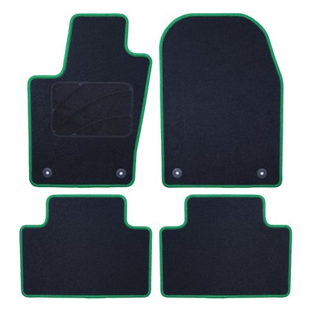 ALFOMBRA A MEDIDA JEEP GRAND CHEROKEE WK2 (2011 -PRESENTE) 5PZ RIBETE VERDE