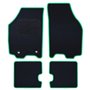 ALFOMBRA A MEDIDA LANCIA YPSILON (2006-2011) 5PZ RIBETE VERDE