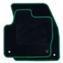 ALFOMBRA A MEDIDA LAND ROVER RANGE ROVER EVOQUE (2011-2019) 5PZ RIBETE VERDE