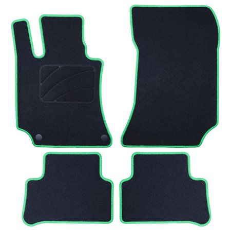ALFOMBRA A MEDIDA MERCEDES X218 CLS SHOOTING BRAKE (2012-2019) 5PZ RIBETE VERDE
