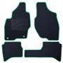 ALFOMBRA A MEDIDA MITSUBISHI MONTERO-PAJERO IO LARGO (1998-2006) 5PZ Y C/P RIBETE VERDE