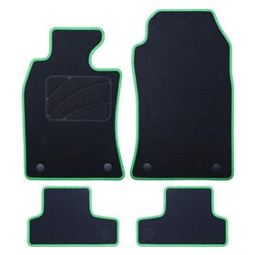 ALFOMBRA A MEDIDA MINI R52 CABRIO (2004-2009) 5PZ RIBETE VERDE