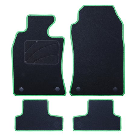 ALFOMBRA A MEDIDA MINI R52 CABRIO (2004-2009) 5PZ RIBETE VERDE