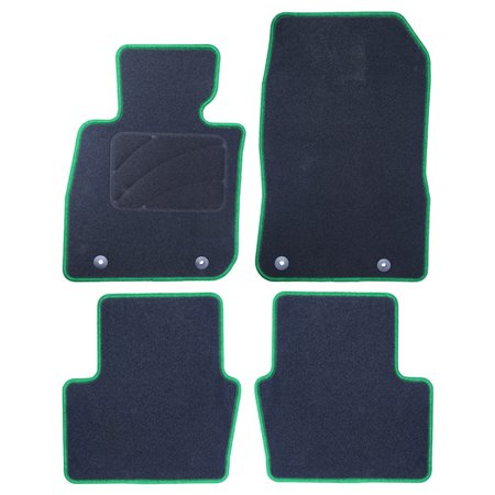 ALFOMBRA A MEDIDA MAZDA CX3 (2015-2018) 5PZ RIBETE VERDE