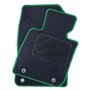 ALFOMBRA A MEDIDA MAZDA CX3 (2015-2018) 5PZ RIBETE VERDE
