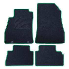 ALFOMBRA A MEDIDA NISSAN JUKE (2010-2019) 5PZ RIBETE VERDE