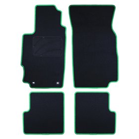 ALFOMBRA A MEDIDA PEUGEOT 406 SEDAN Y FAMILIAR (1995-2004) 5PZ O CP RIBETE VERDE