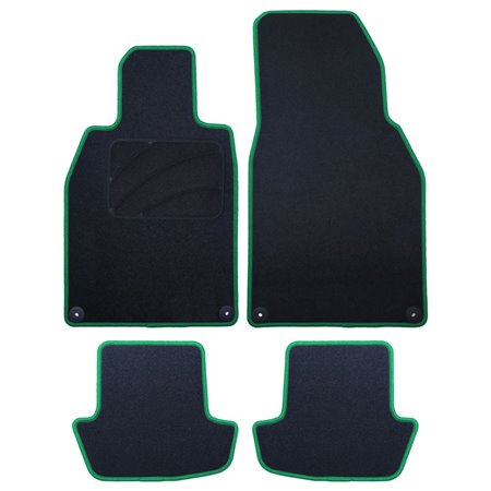 ALFOMBRA A MEDIDA PORSCHE 911 992 (2019 - ) 5 PZ RIBETE VERDE