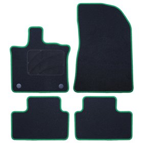 ALFOMBRA A MEDIDA RENAULT CAPTUR (2020-PRESENTE) 5PZ RIBETE VERDE