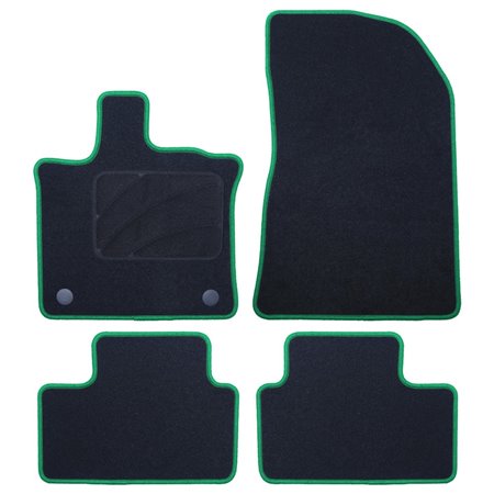 ALFOMBRA A MEDIDA RENAULT CAPTUR (2020-PRESENTE) 5PZ RIBETE VERDE