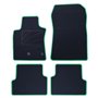 ALFOMBRA A MEDIDA RENAULT MODUS (2004-2012) 5PZ RIBETE VERDE