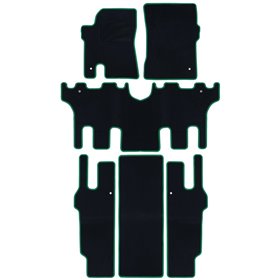 ALFOMBRA A MEDIDA SSANGYONG RODIUS (2004-2013) PRECIO XXL XXL RIBETE VERDE