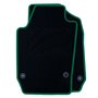 ALFOMBRA A MEDIDA SEAT IBIZA 6J FAMILIAR 3 Y 5 PUERTAS (2008 - 2017) RIBETE VERDE