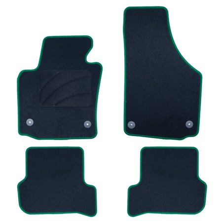ALFOMBRA A MEDIDA OCC DESIGN SEAT LEON MK2 (2005-2012) 5 PZ VERDE